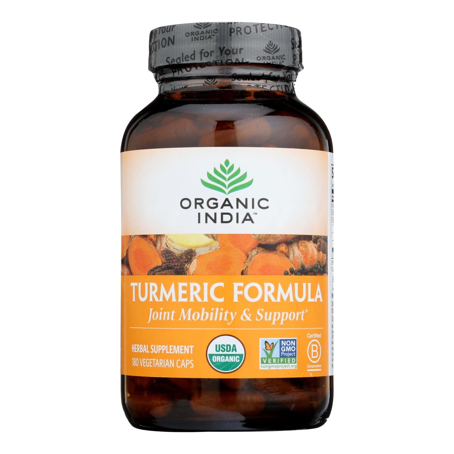 Organic India USA Turmeric Supplement, 180 Vcaps