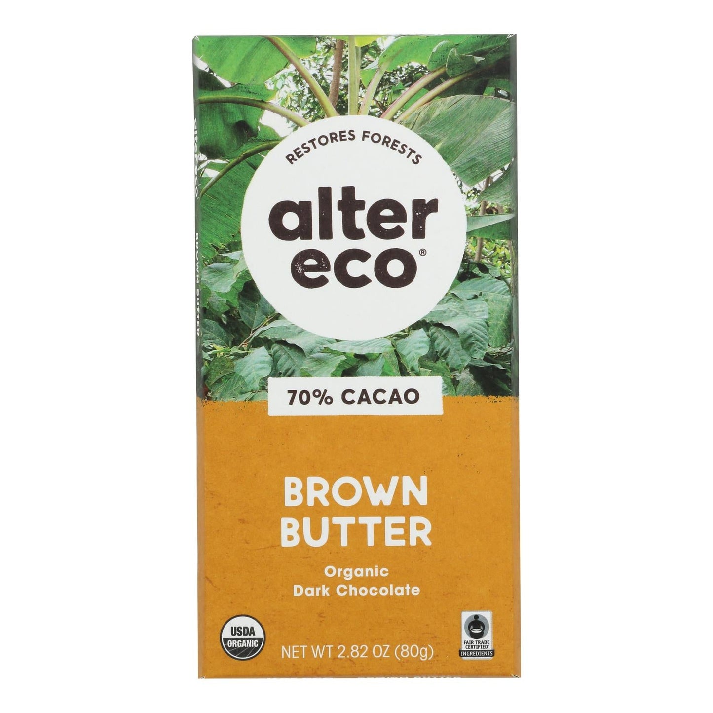 Alter Eco Organic Dark Salted Brown Butter Chocolate 2.82oz