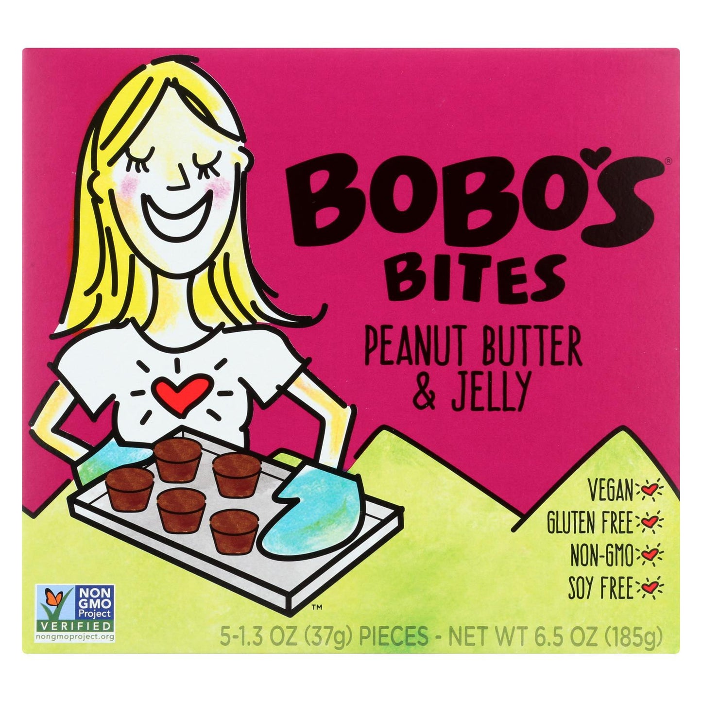 Bobo's PB&J Oat Bars, Gluten-Free, 6-Pack, 1.3 oz