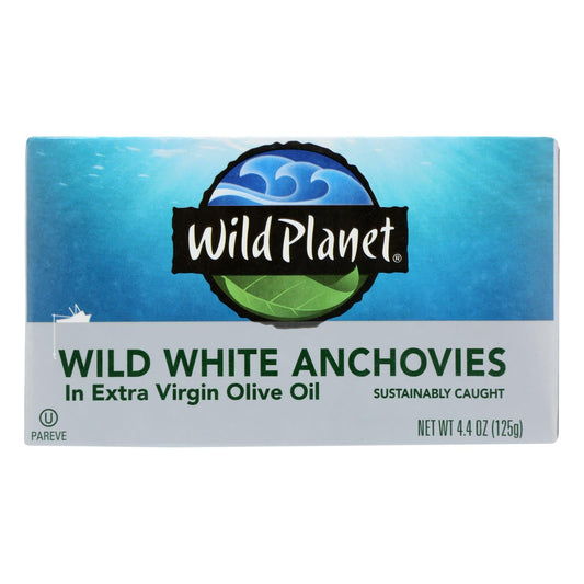 Wild Planet White Anchovies in Olive Oil, 12-Pack, 4.4 oz