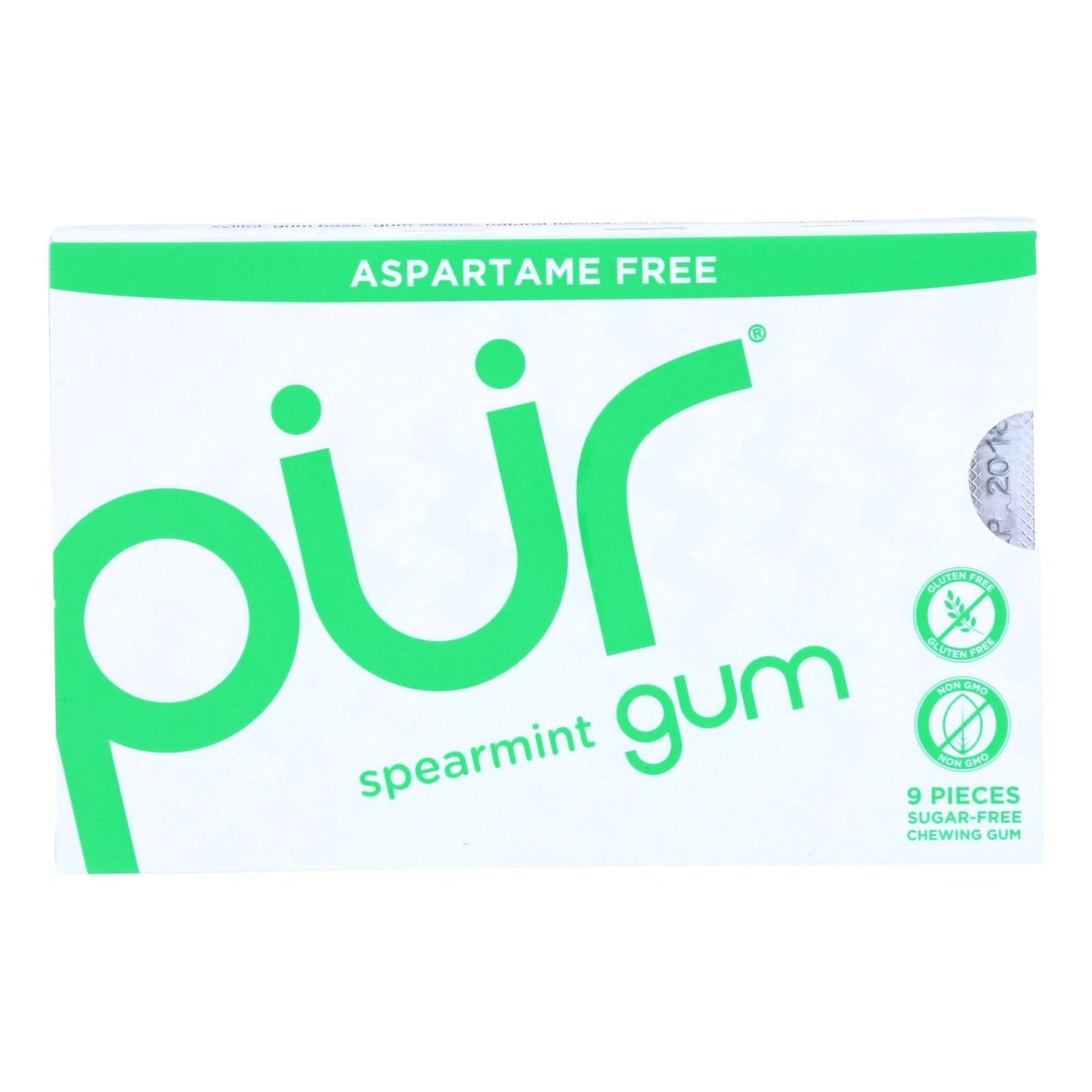 Pur Gum Spearmint 12-Pack, Aspartame-Free, 9 Pieces Each
