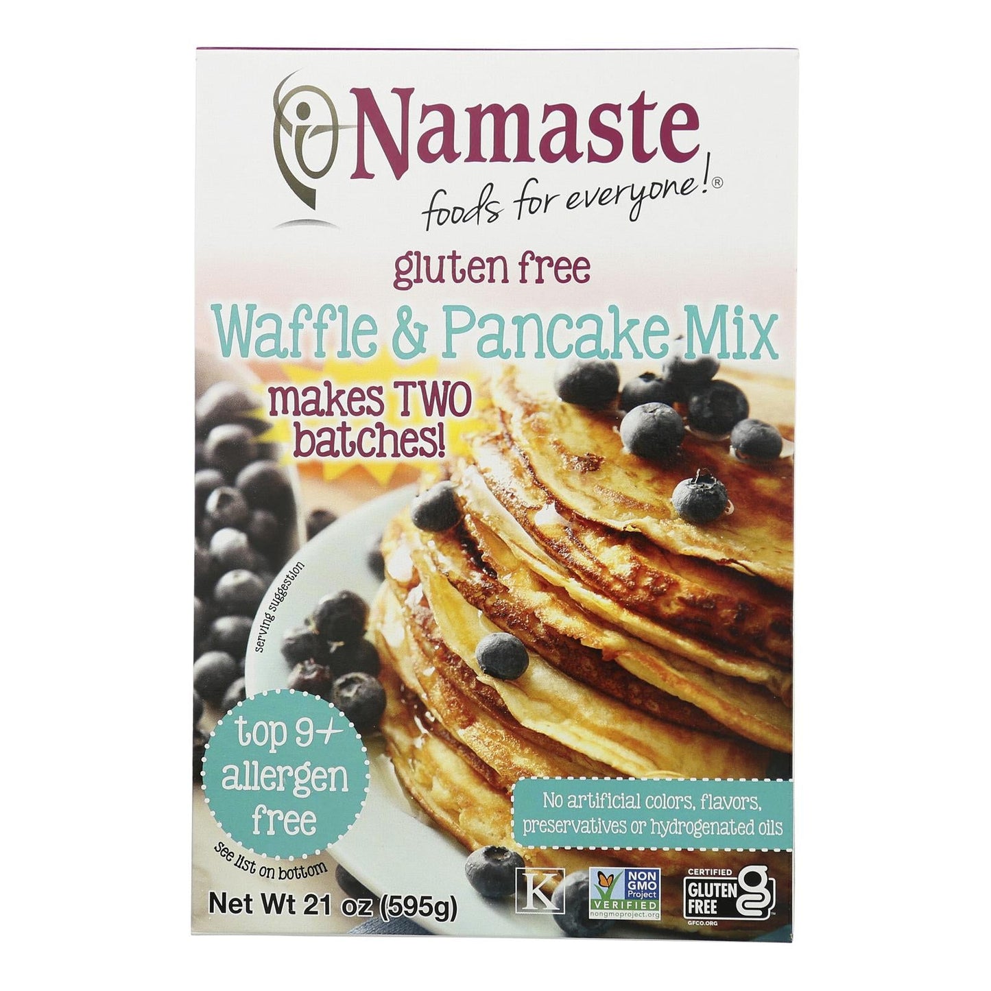 Namaste Gluten-Free Waffle & Pancake Mix, 21 oz, Pack of 6