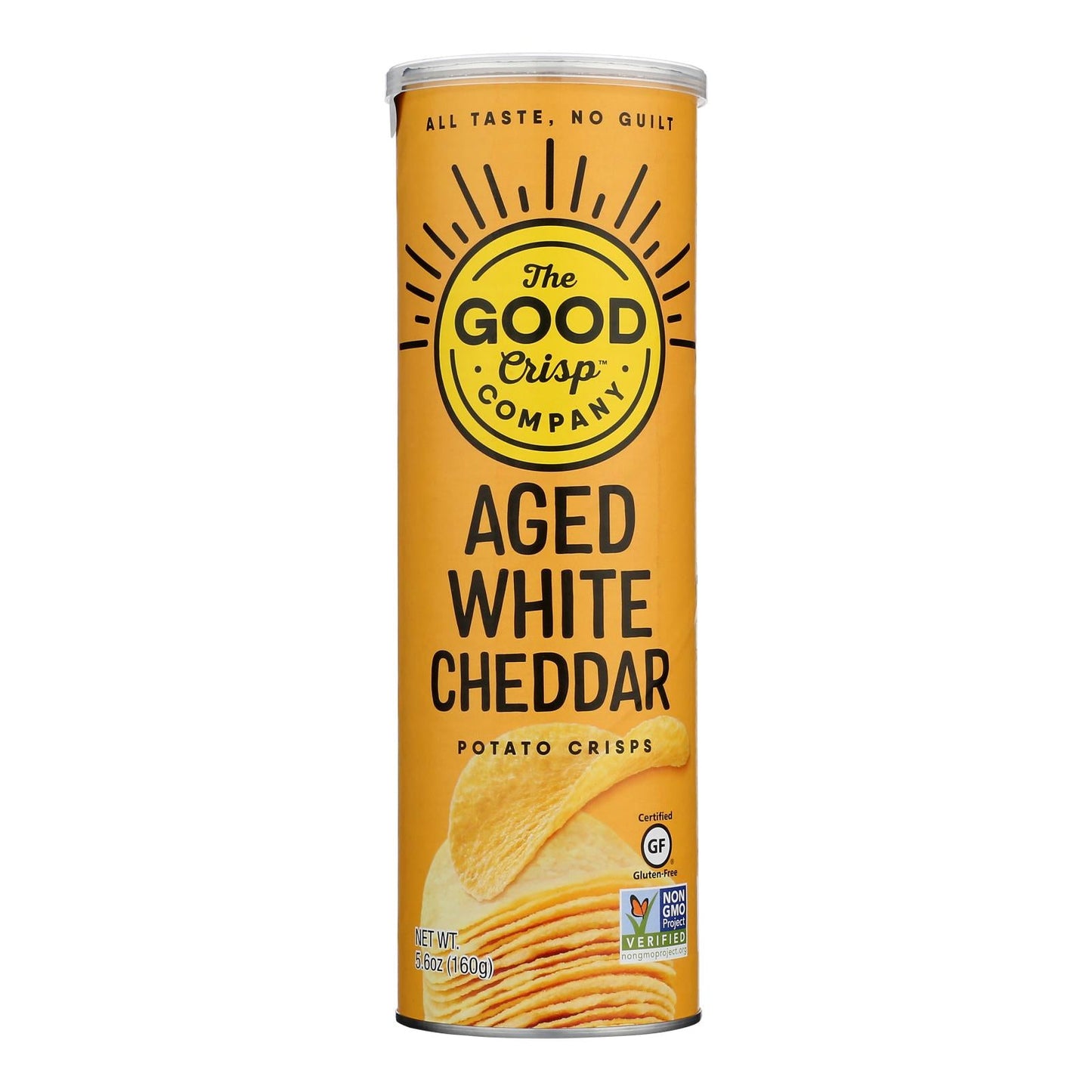 Good Crisp Potato Crisps Aged White Cheddar, 8 Pack