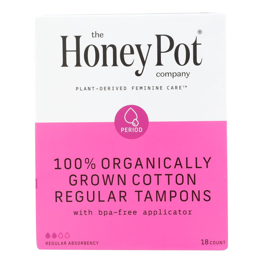 The Honey Pot - Tampon Reg Plst App Uscnt - EA of 1-18 CT