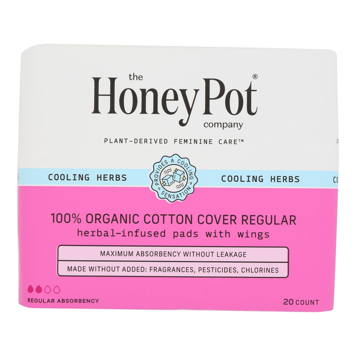 The Honey Pot - Menstraul Pads Reg Herbal - EA of 1-20 CT