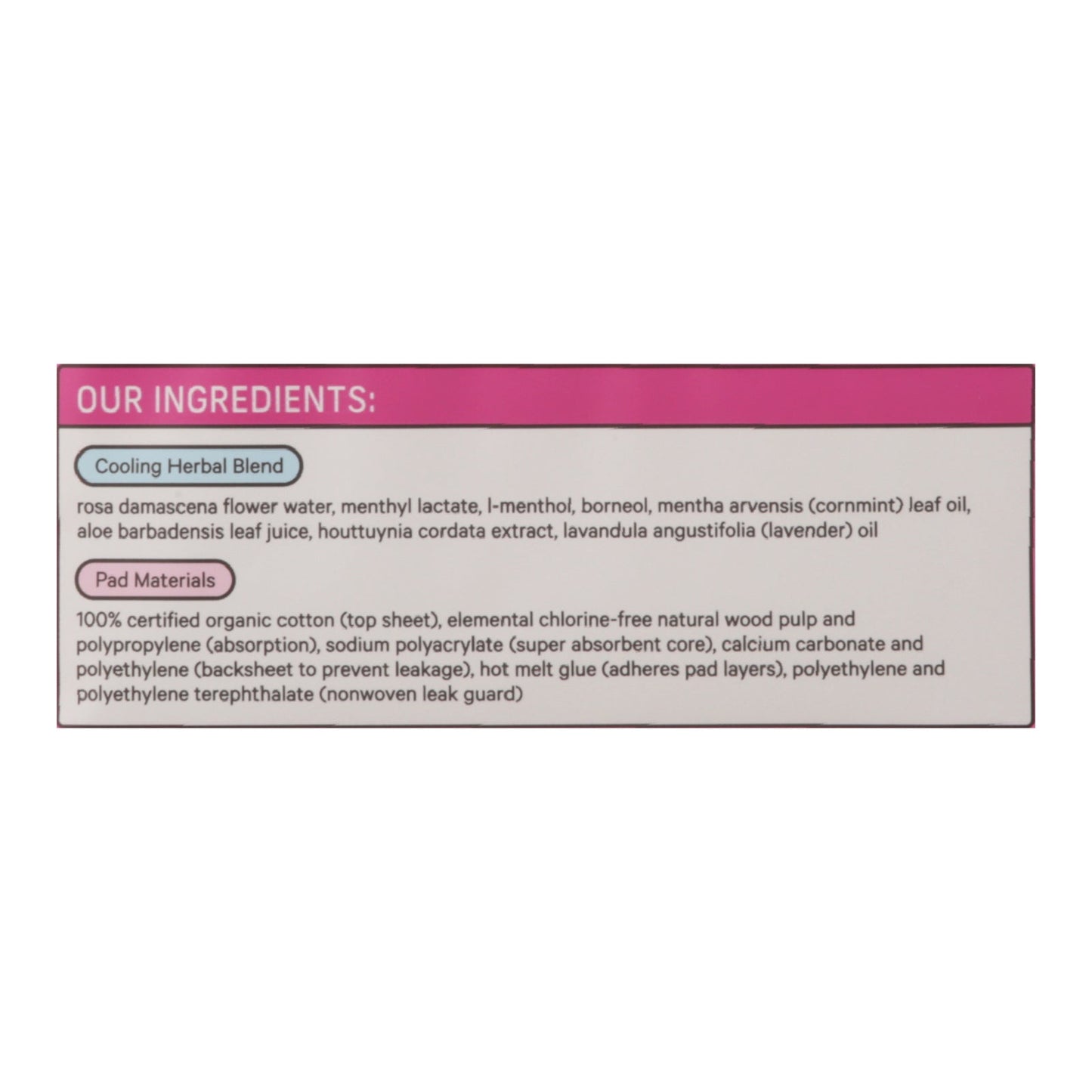 The Honey Pot - Menstraul Pads Reg Herbal - EA of 1-20 CT