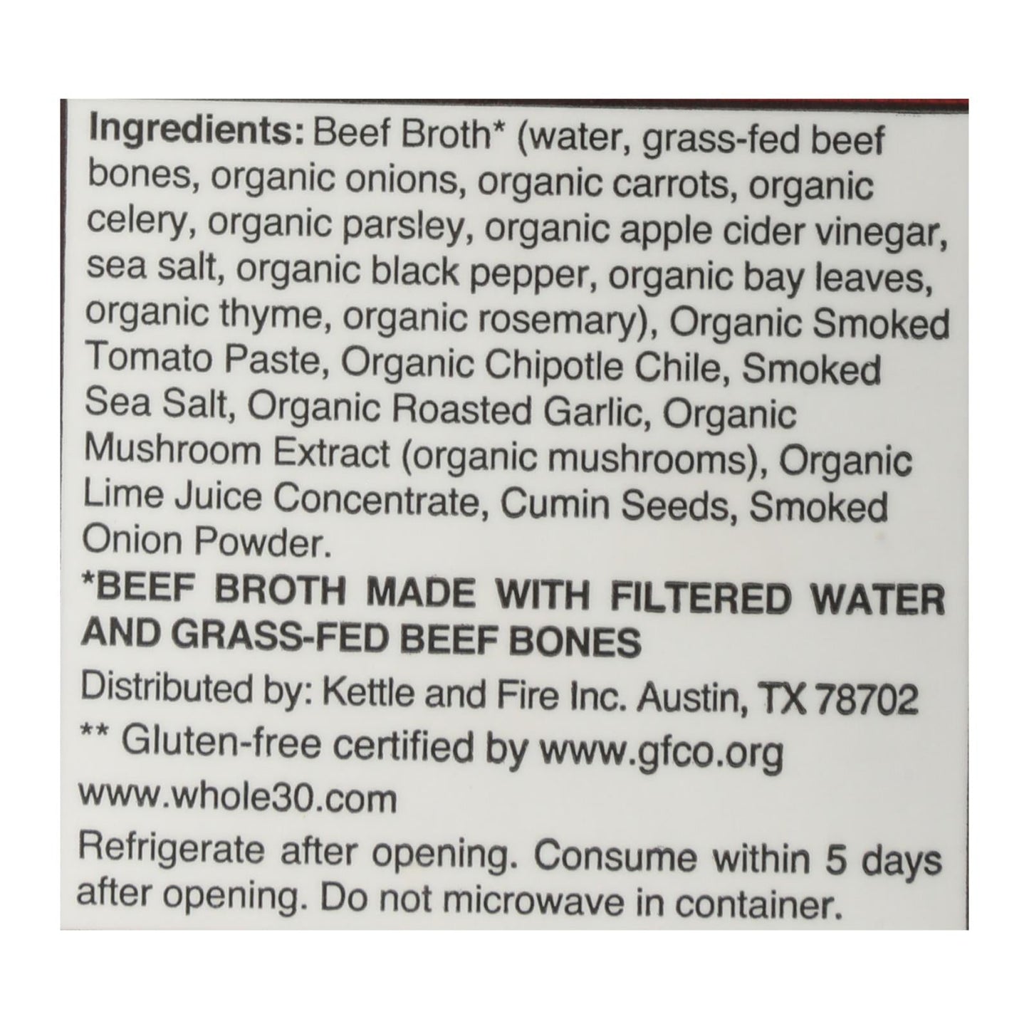 Kettle & Fire Chipotle Beef Bone Broth, 6 Pack, 16.9 Oz