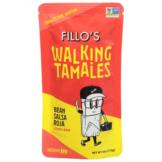Fillo's - Tamales Bean Salsa Roja - CS of 7-4 OZ