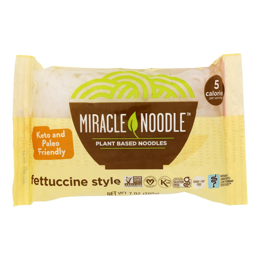 Miracle Noodle Shirataki Fettuccini, 7 Oz, Pack of 6