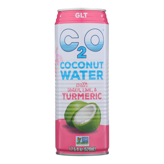 C2o Ginger Lime Turmeric Coconut Water, 17.5oz (12-Pack)