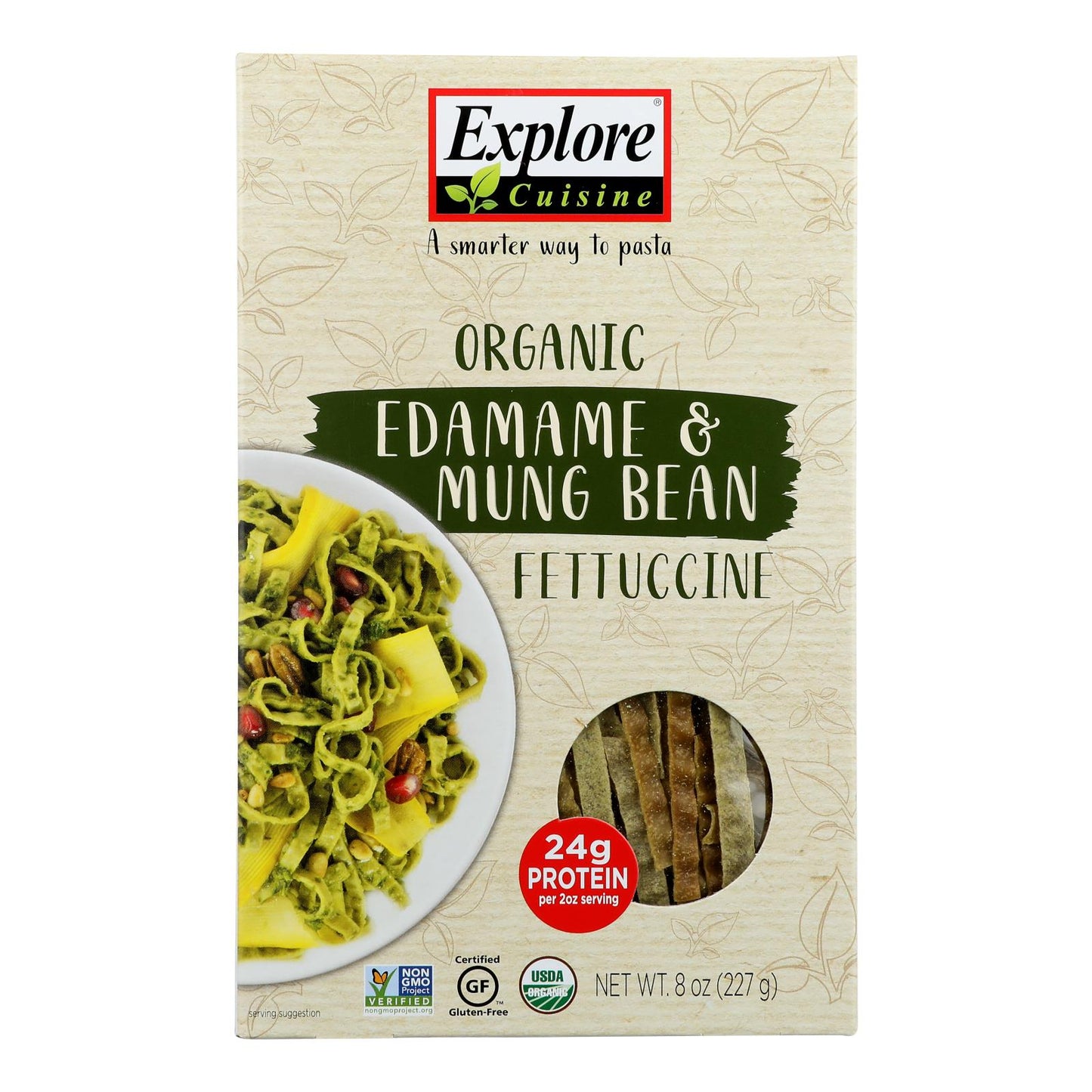Edamame & Mung Bean Fettuccine Pasta - 6 Pack, 8 Oz.