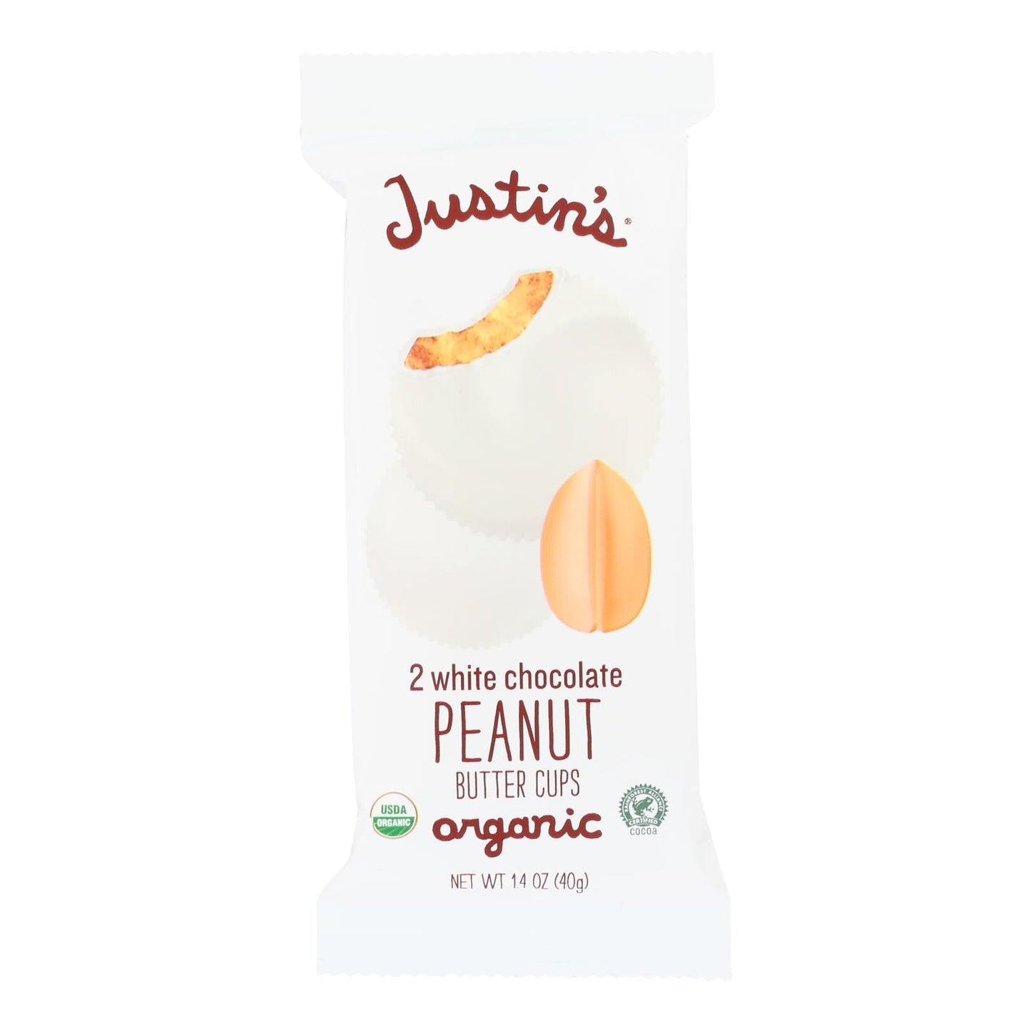 Justin's White Choc Peanut Butter Cups, 12-Pack, 1.4 oz