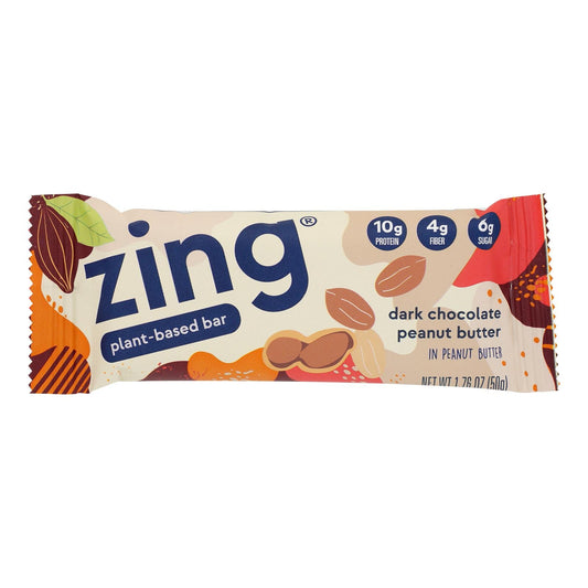 Zing Bars Chocolate Peanut Butter, 1.76 oz, Case of 12