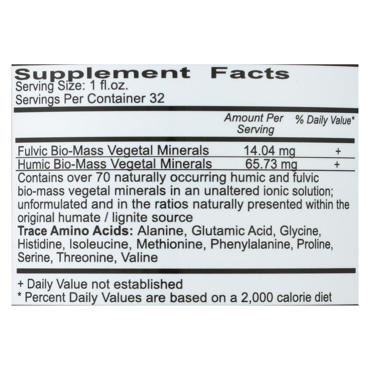 Vital Earth Minerals Fulvic-Humic Mineral Blend - 32 fl oz