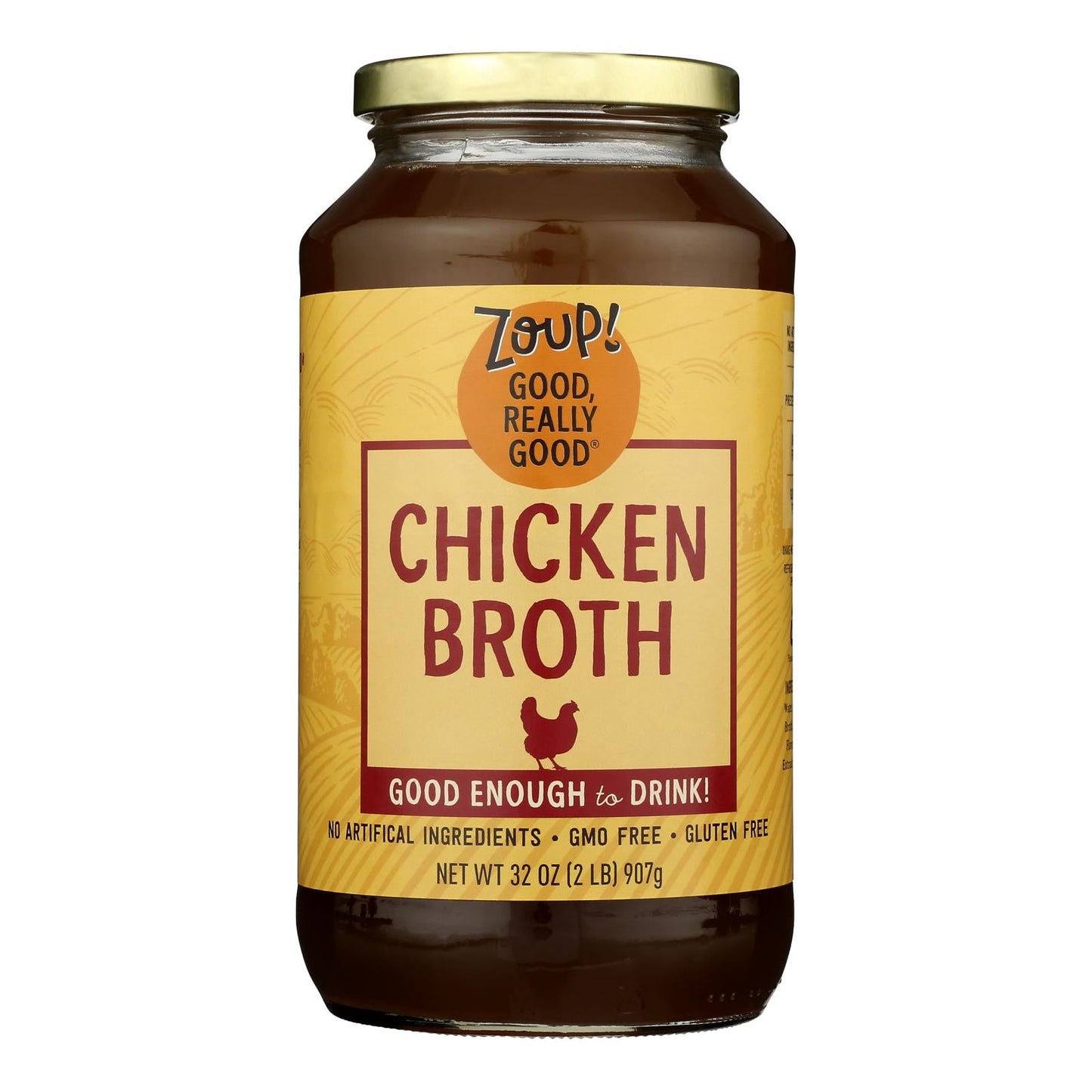 Zoup! Chicken Bone Broth, 31 fl oz, Case of 6