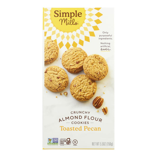 Simple Mills Crunchy Toasted Pecan Cookies, 6-Pack, 5.5 oz