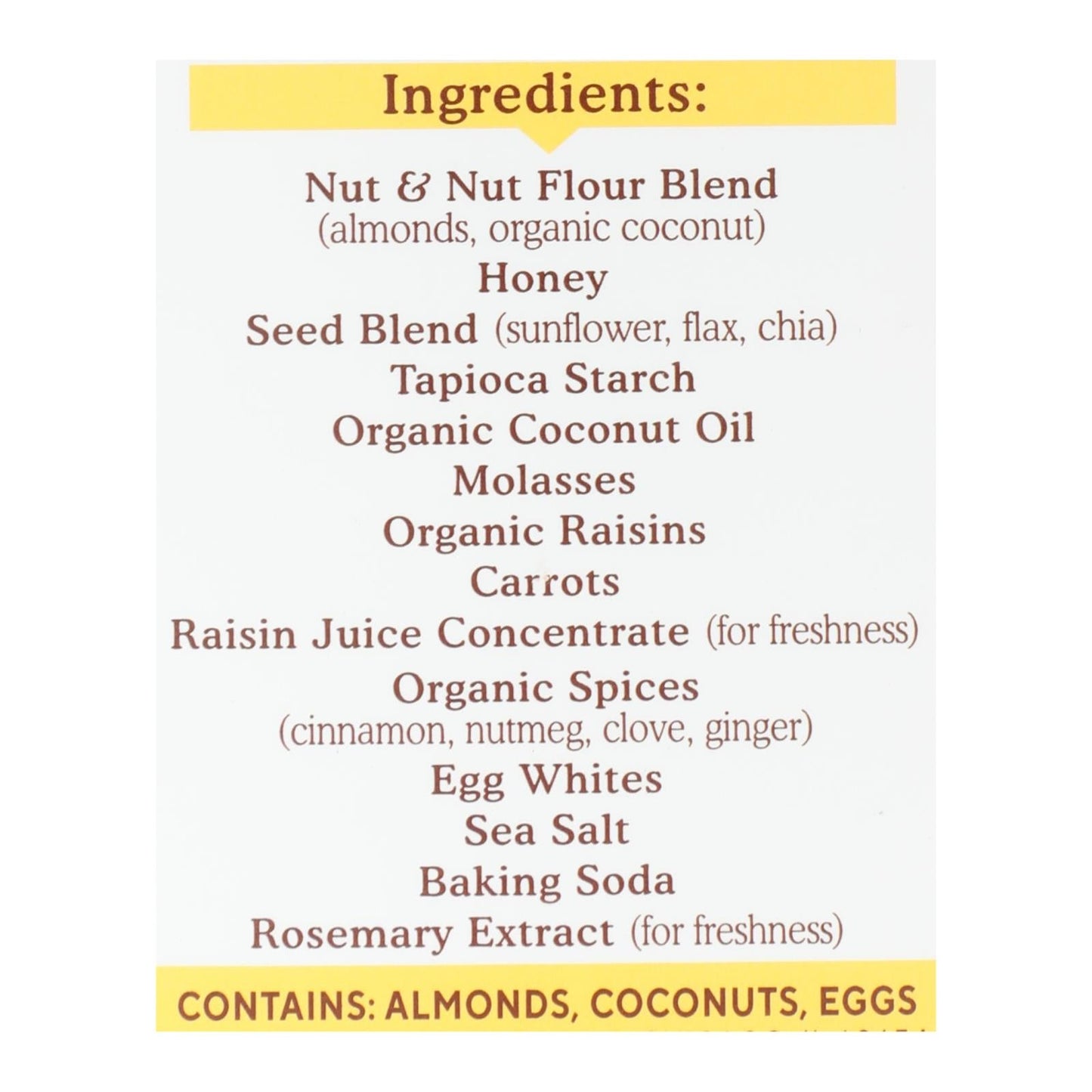 Simple Mills Soft Baked Spice Carrot Cake Bars, 6-Pack