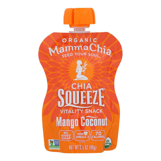Mamma Chia Mango Coconut Snack, 16-Pack, 3.5 oz.