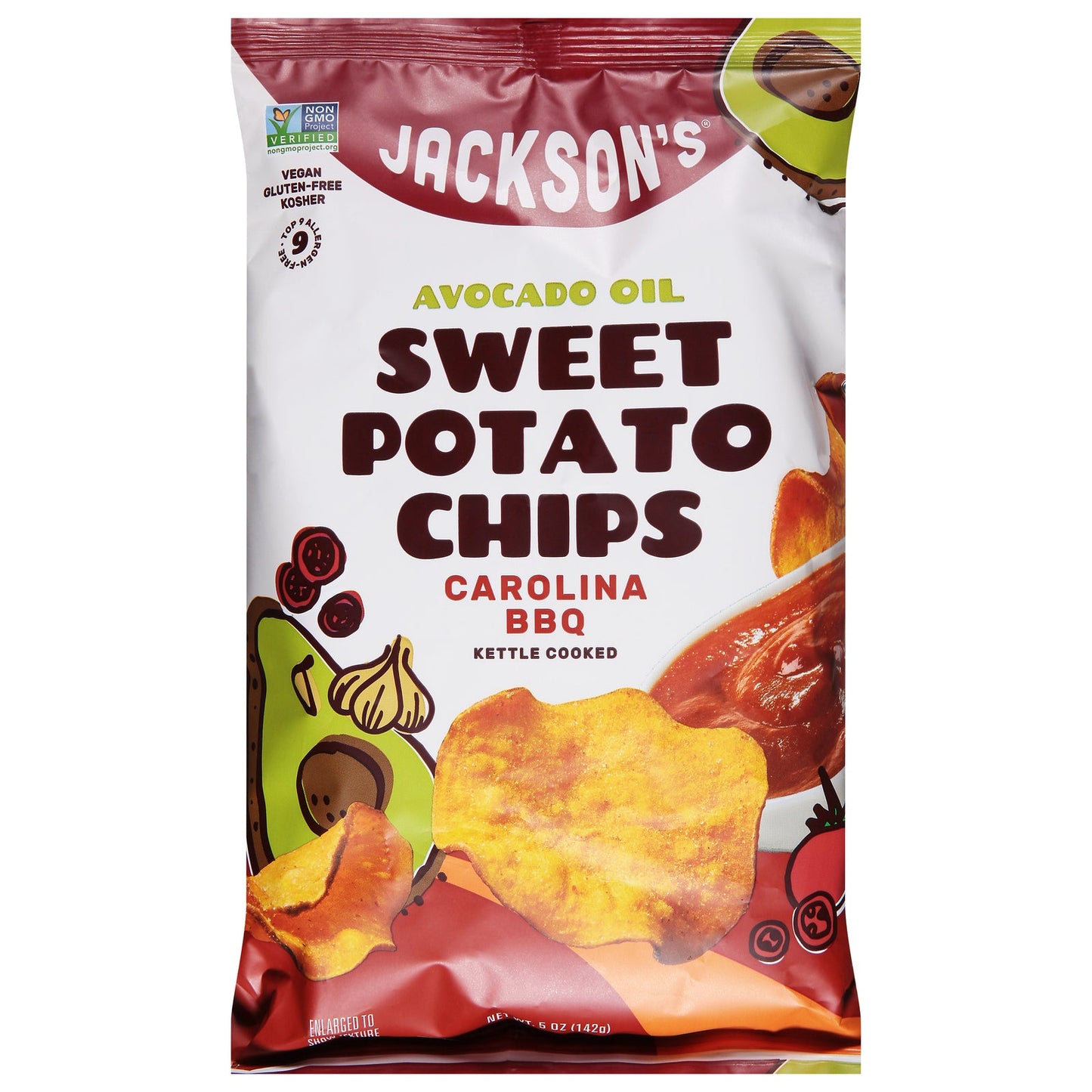 Jacksons - Swt Pot Chip Carolina Bbq - CS of 12-5 OZ