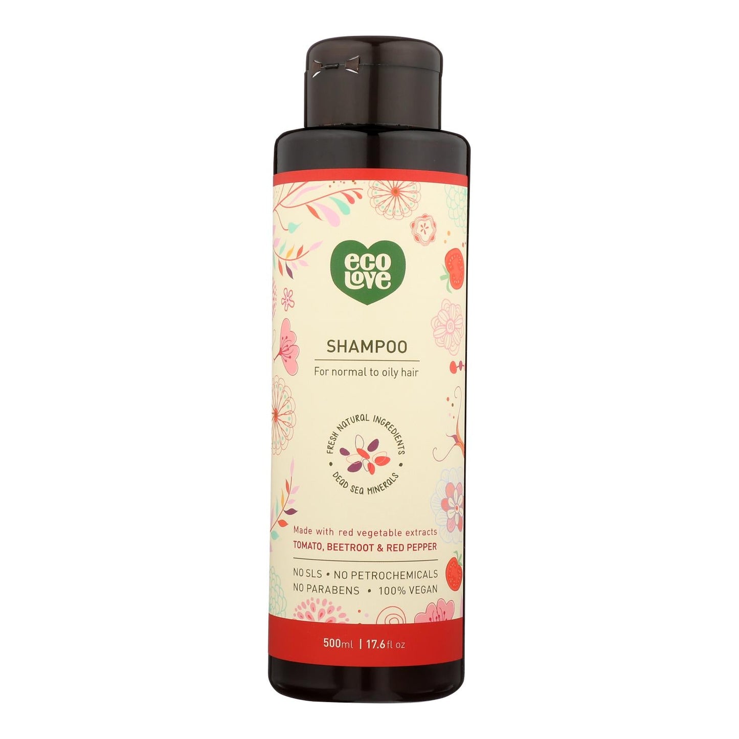 Ecolove Red Veggie Shampoo for Normal/Oily Hair - 17.6oz