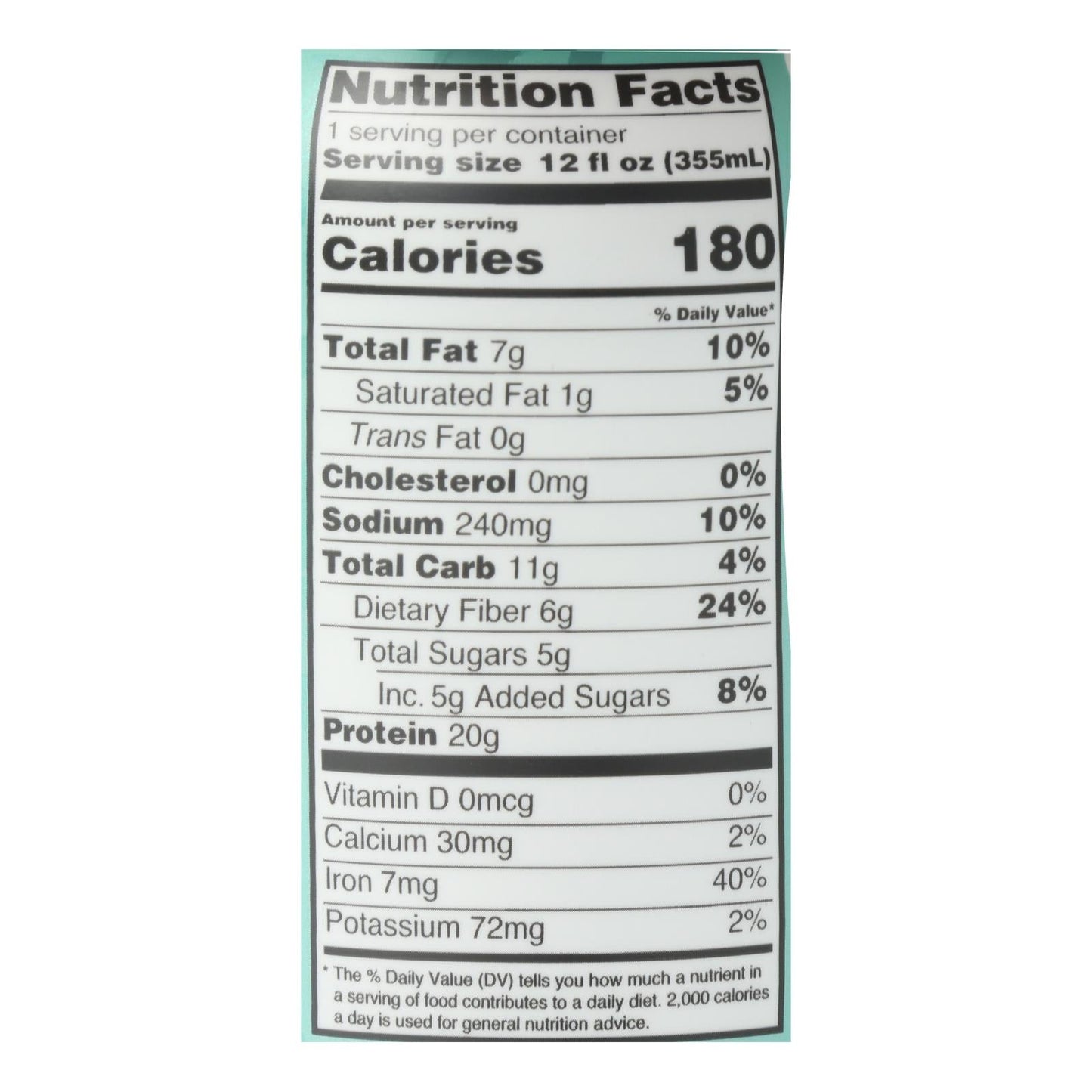 Only What You Need - Plant Based Protein Shake - Cold Brew Coffee - Case Of 12 - 12 Fl Oz.