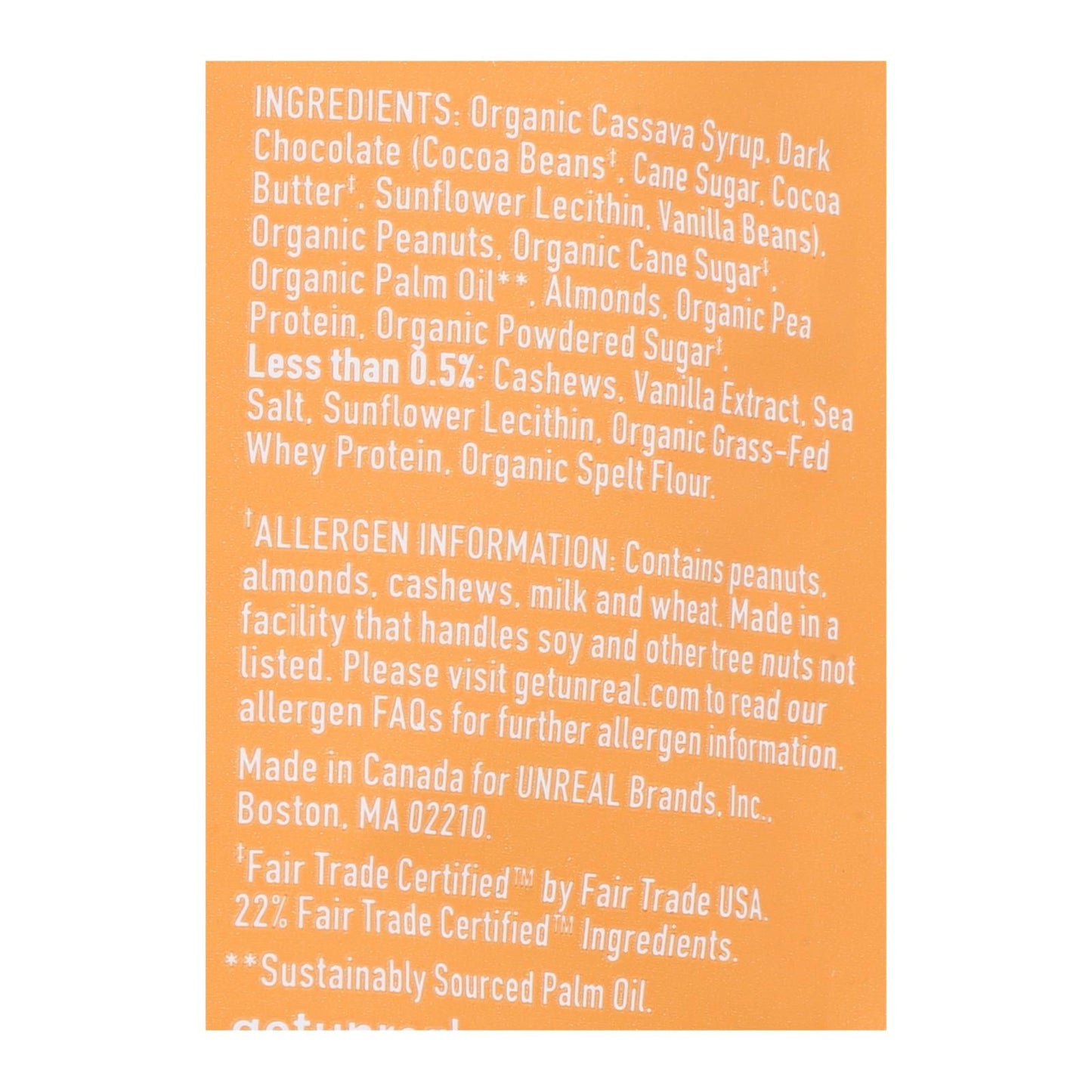 Unreal Caramel Peanut Nougat Bars - 6 Pack (3.4 OZ)