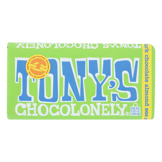 Tony's Chocolonely Dark Almond Sea Salt 51% 15-Pack