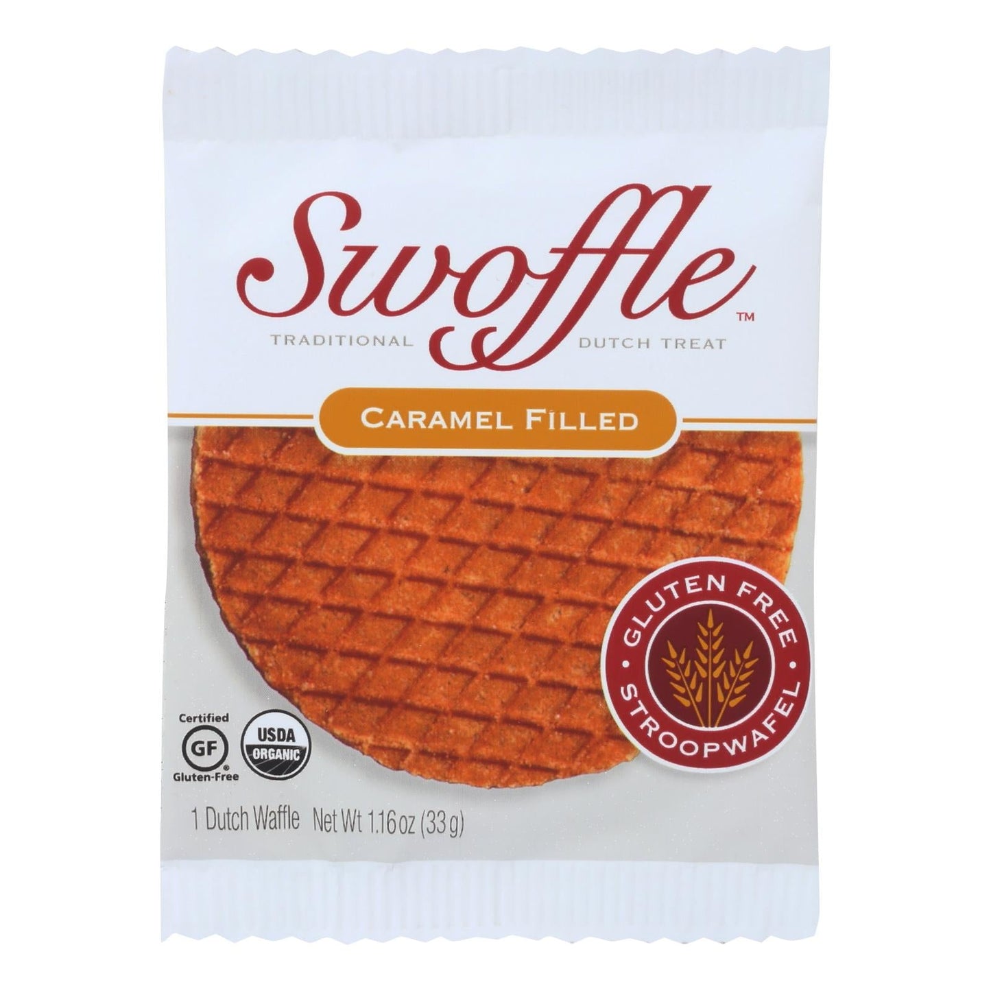 Swoffle Dutch Caramel Waffles - 16 Pack, 1.16 Oz Each
