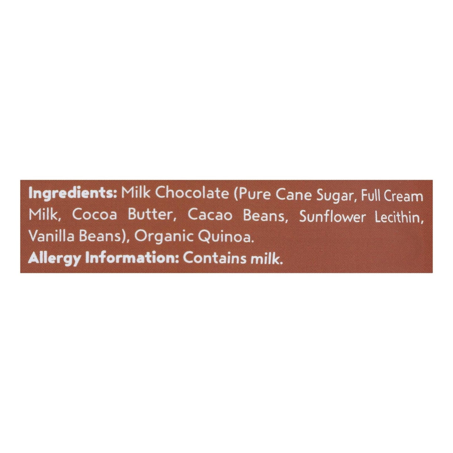 Quinoa Crisps Milk Choco 2oz (Case of 12)