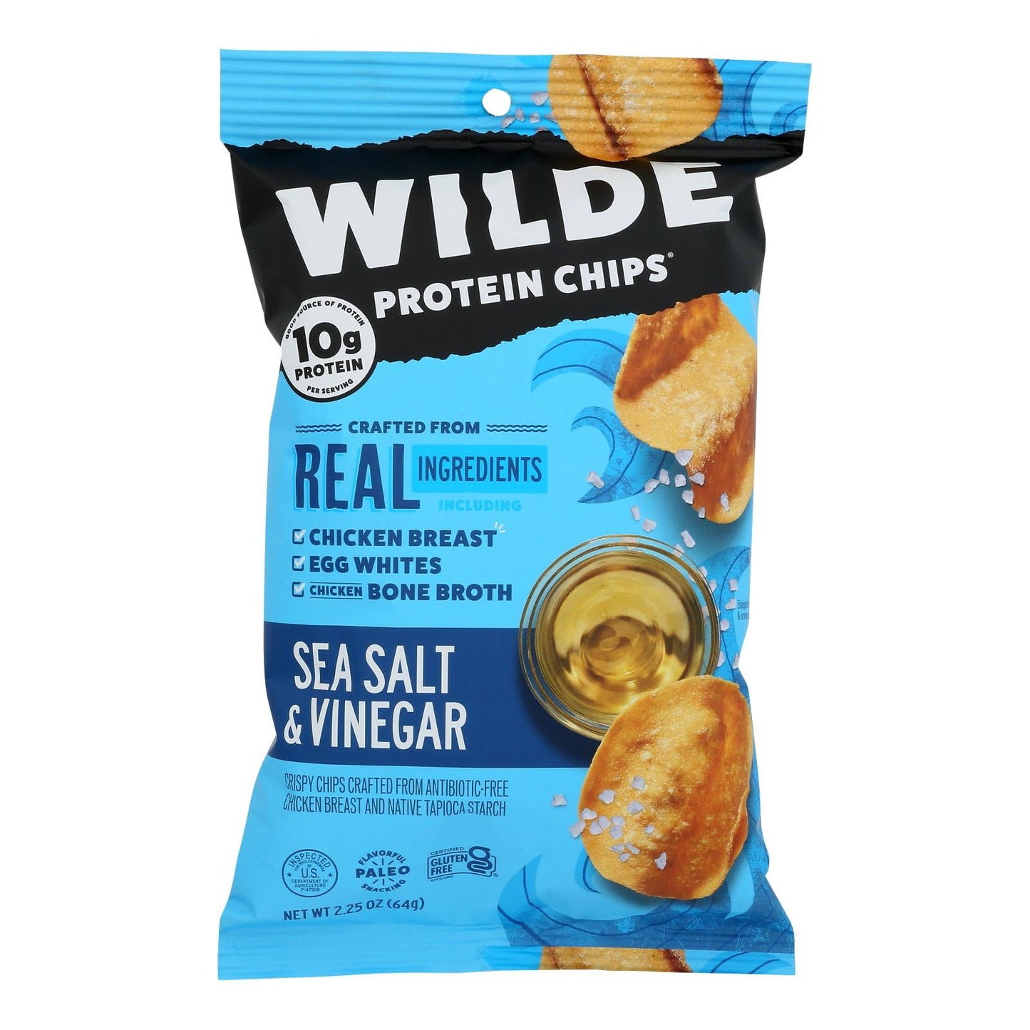 Wilde Thin And Crispy Chicken Chips - Case Of 12 - 2.25 Oz
