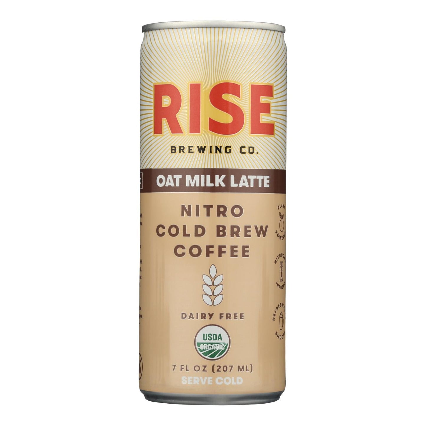 Rise Nitro Cold Brew Oat Milk Latte, 12-Pack, 7 oz Cans