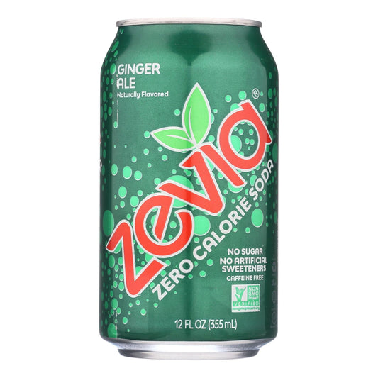 Zevia Ginger Ale Zero Calorie Soda, 24 Pack Cans