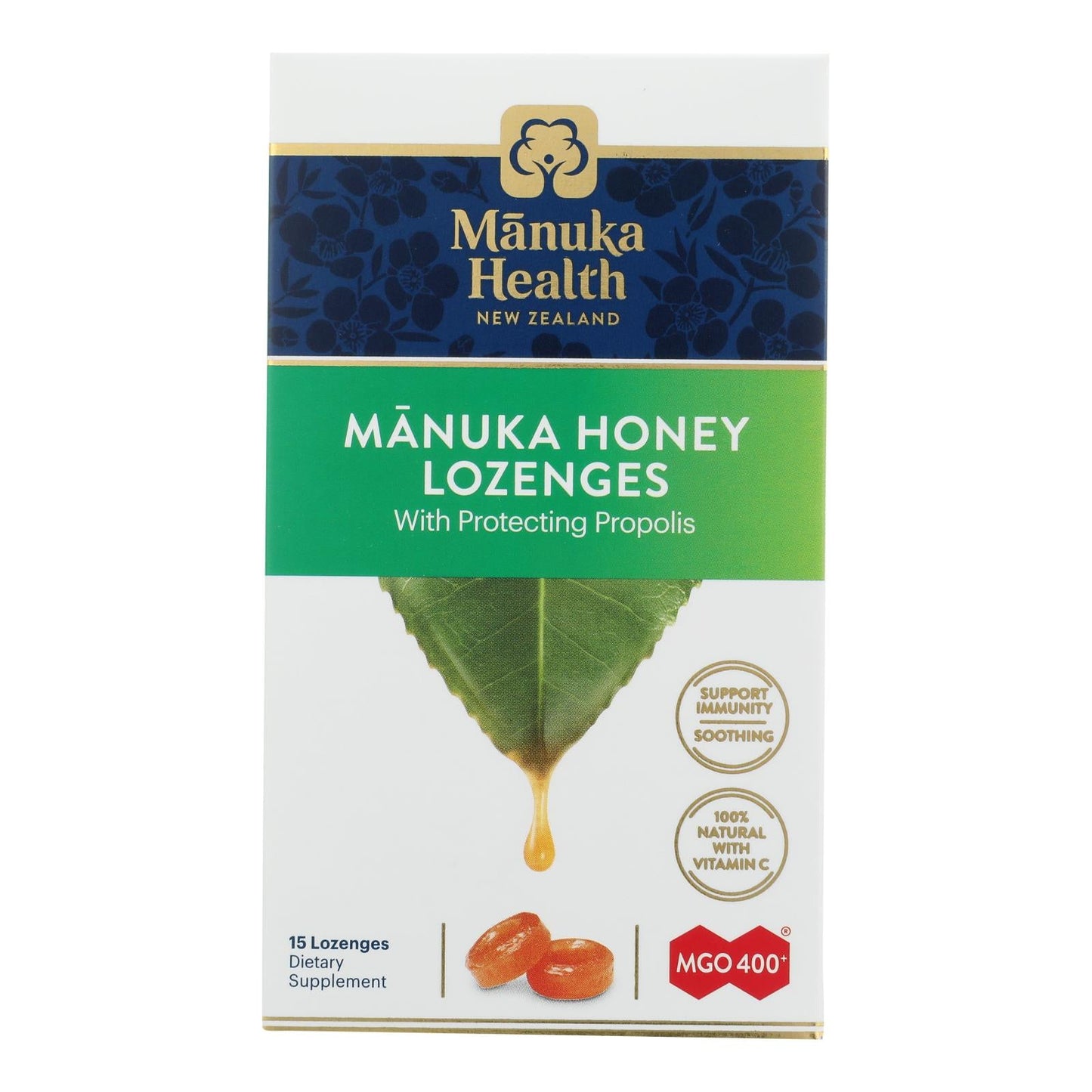 Manuka Health MGO 400+ Propolis Lozenges - 15 Count