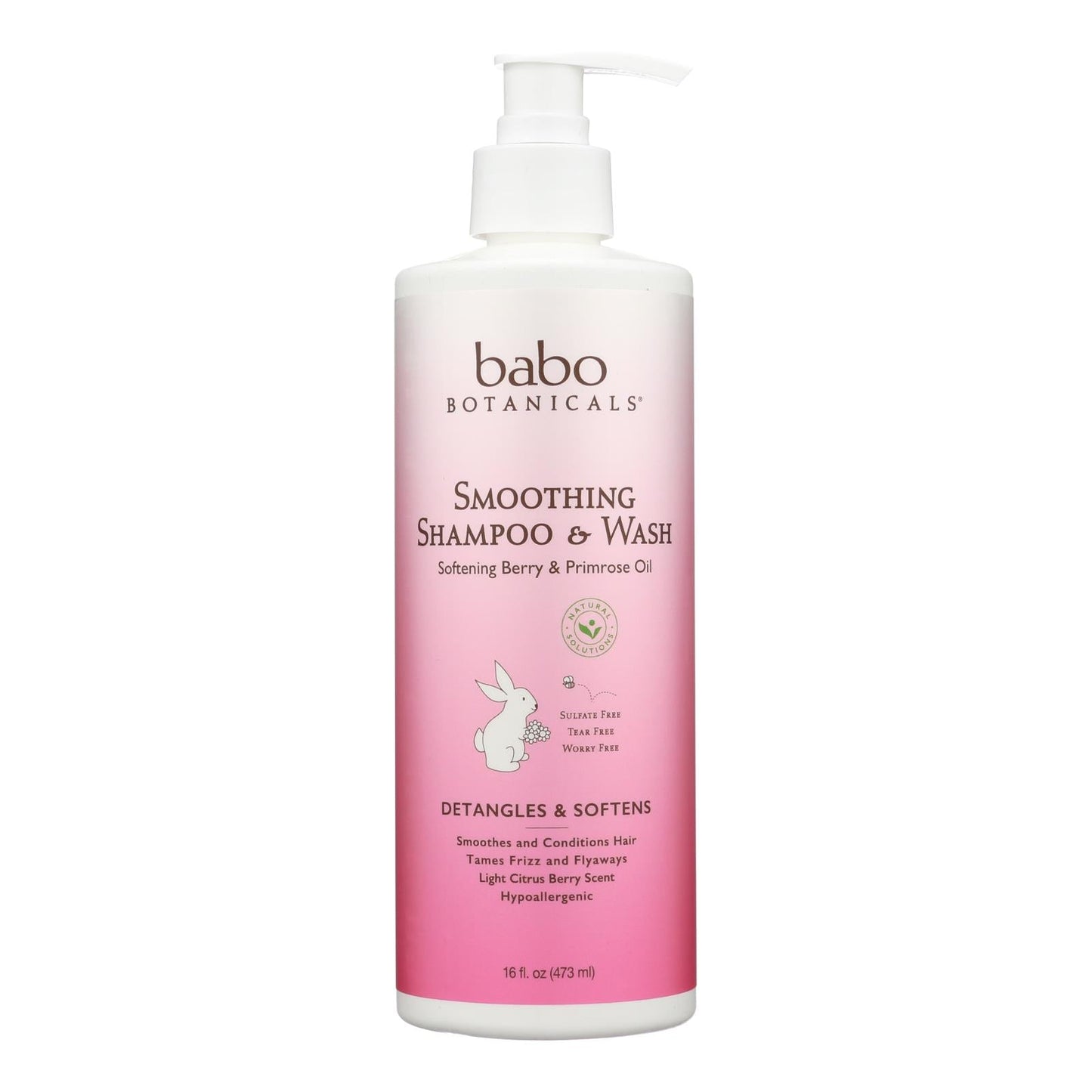 Babo Botanicals Softening Shampoo Berry & Primrose 16 Fl Oz