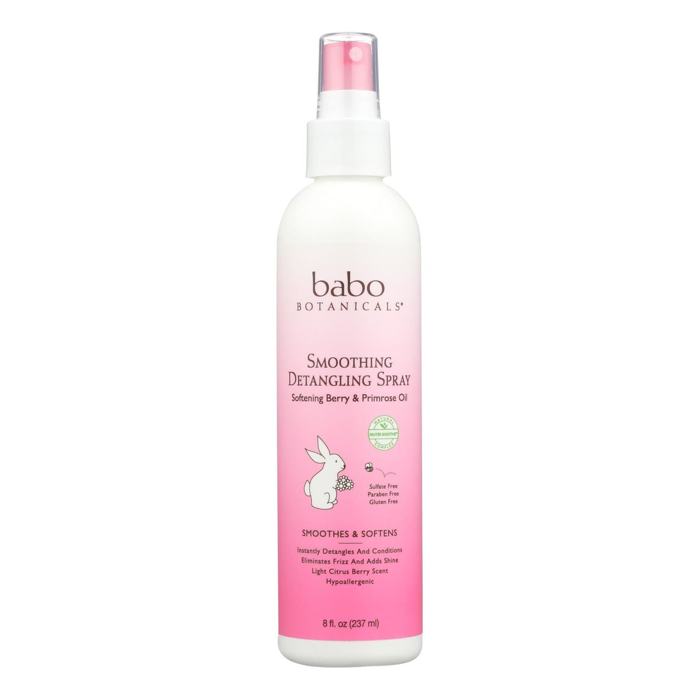 Babo Botanicals Berry Primrose Detangler - 8 Fl Oz