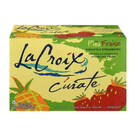 Lacroix Pina Fraise Sparkling Water, 3-Pack, 12 Fl Oz