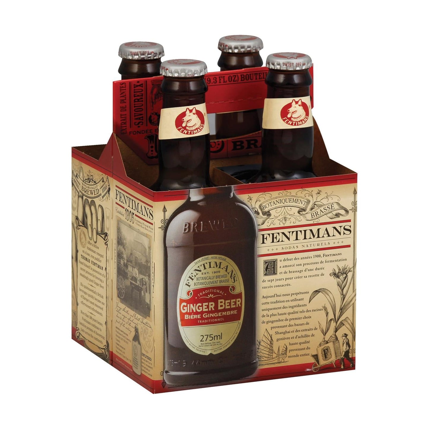 Fentimans Ginger Beer, Case of 6, 9.3 Fl Oz