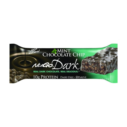 NuGo Dark Mint Chocolate Chip Nutrition Bars, 12 Pack